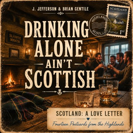Single cover for Drinking alone ain't Scottish from the album Scotland – A Love Letter by J. Jefferson & Brian Gentile.