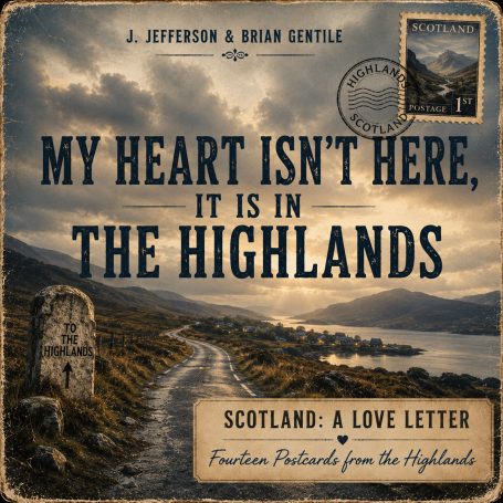 Single cover for My heart isn't here, it is in the Highlands from the album Scotland – A Love Letter by J. Jefferson & Brian Gentile.
