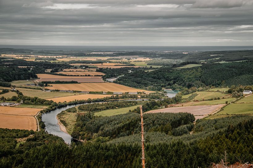 River and Highland landscape in Speyside, Scotland