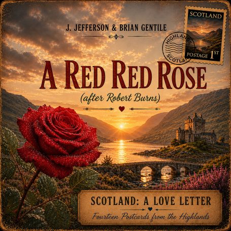 Single cover for A Red Red Rose from the album Scotland – A Love Letter by J. Jefferson & Brian Gentile.